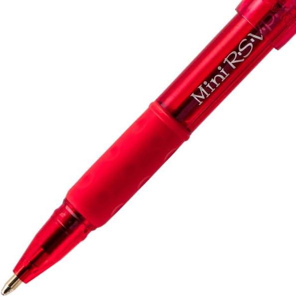 image:imageRSVP Mini Ballpoint Pen 10mm Medium Line Assorted Ink Colors wKey Ring 8 Pack