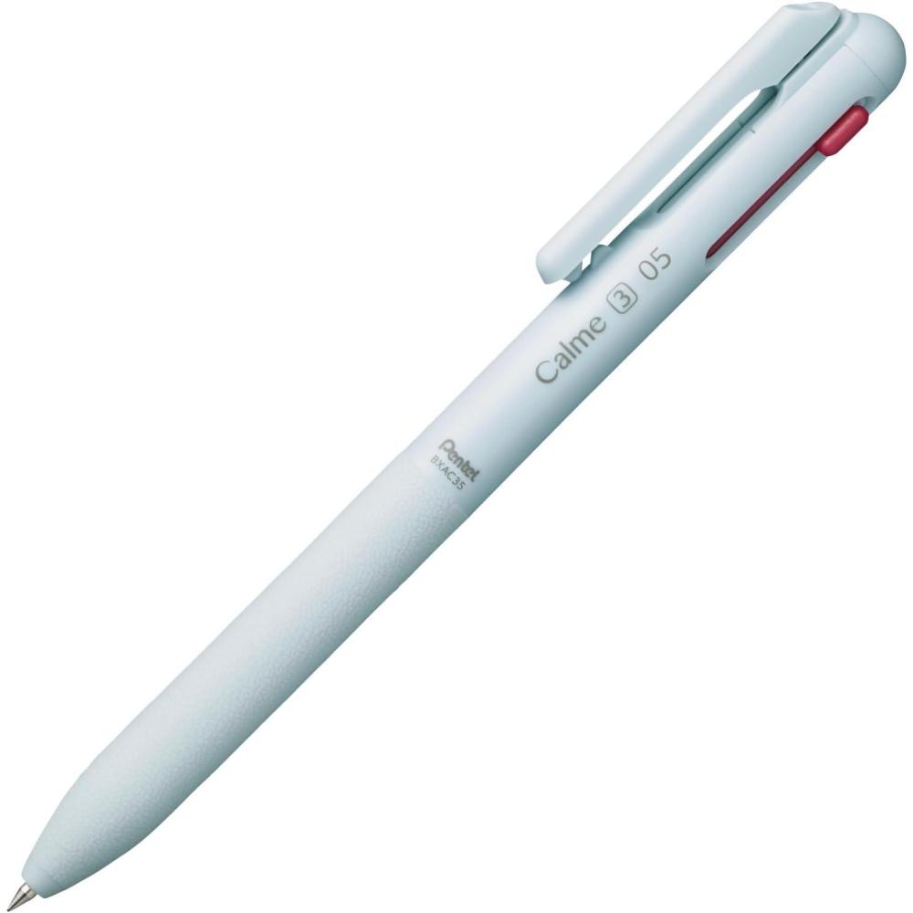 image:imagePentel BXAC37S TriColor Ballpoint Pen Calme 003 inches 07 mm Turquoise Blueblue light