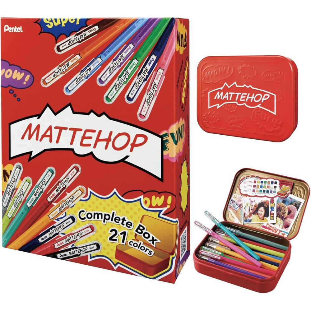 image:imagePentel Color Ballpoint Pen Matte Hop Brown 10 Pens K110VEComplete set of 21 colors