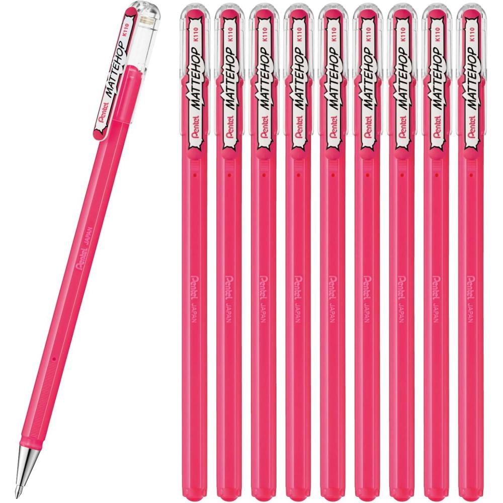 image:imagePentel Color Ballpoint Pen Matte Hop Brown 10 Pens K110VEPink