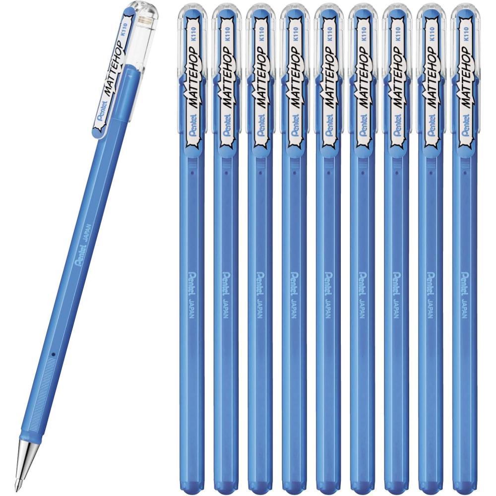 image:imagePentel Color Ballpoint Pen Matte Hop Brown 10 Pens K110VEblue sky blue