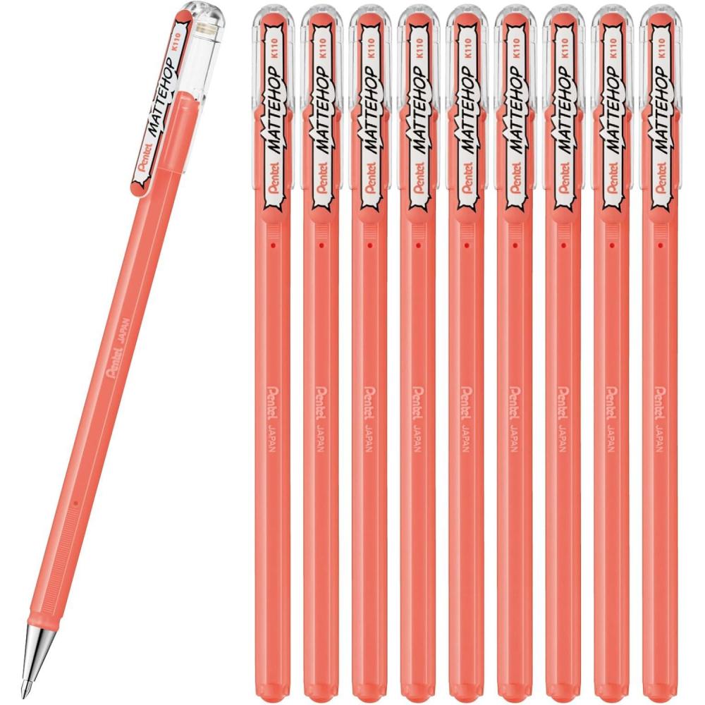 image:imagePentel Color Ballpoint Pen Matte Hop Brown 10 Pens K110VEcoral pink