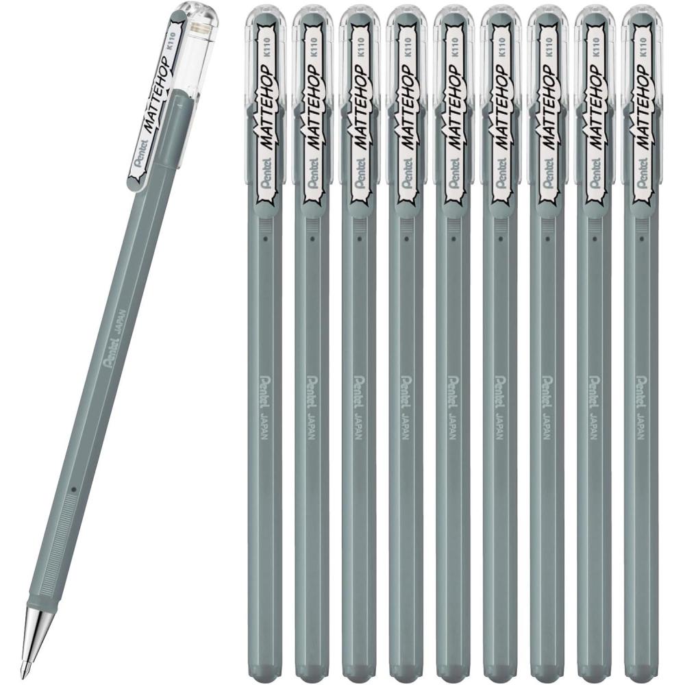image:imagePentel Color Ballpoint Pen Matte Hop Brown 10 Pens K110VEgray