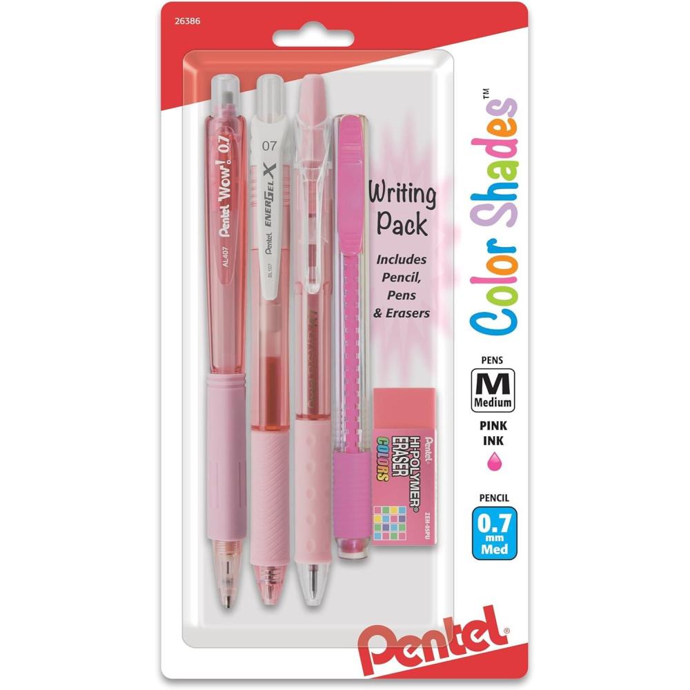 image:imagePentel Color Shades Writing Pack Pastel Light Green BLBKALZBPK Lime GreenPink