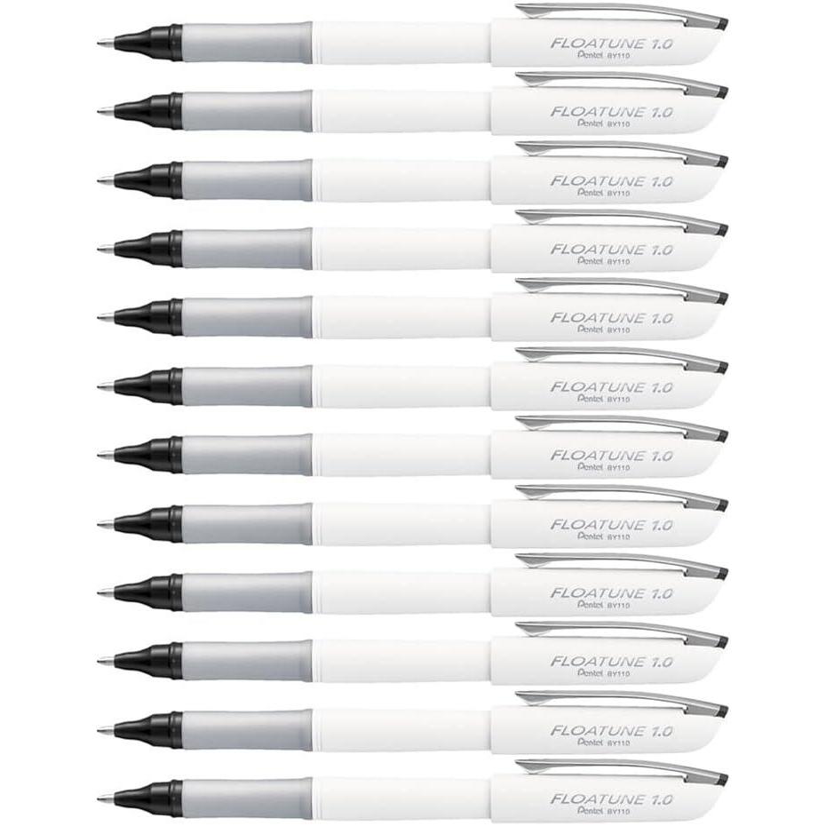 image:imagePentel Floatune Rollerball pen 10mm Bold Point Black Ink Pack of 12 BY110A