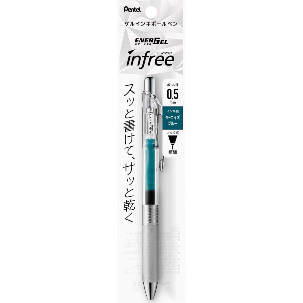 image:imagePentel XBLN75TLS3 EnerGel Ballpoint Pen 05mm Turquoise Blue