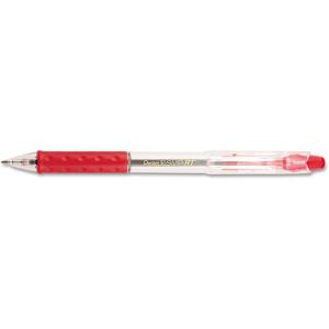 image:imagePentel BK93B RSVP RT Retractable Ballpoint Pen 1mm Clear Barrel Red Ink Dozen