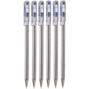 image:imagePentel Blue Superb Ballpoint Pen Ball Point Pens 07mm Nib Tip 025mm Line Width Fine Line Refillable Ink BK77 Pack of 6