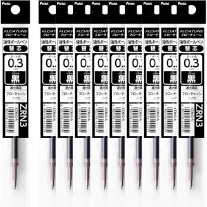 image:imagePentel Oil Based Ballpoint Pen Flowtune 03mm Black Red Blue 3 Pens BZN2033AMZRefill Black