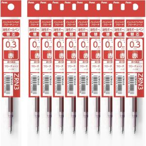 image:imagePentel Oil Based Ballpoint Pen Flowtune 03mm Black Red Blue 3 Pens BZN2033AMZRefill Red