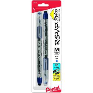 image:imagePentel RSVP STYLUS Ballpoint Pen Medium Line Black Ink Box of 12 BK91LAblue