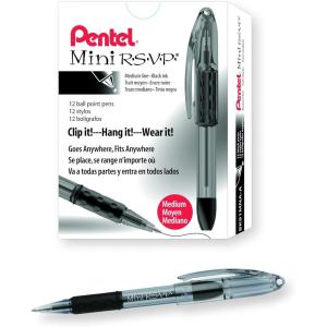 image:imageRSVP Mini Ballpoint Pen 10mm Medium Line Blue InkBlack Ink