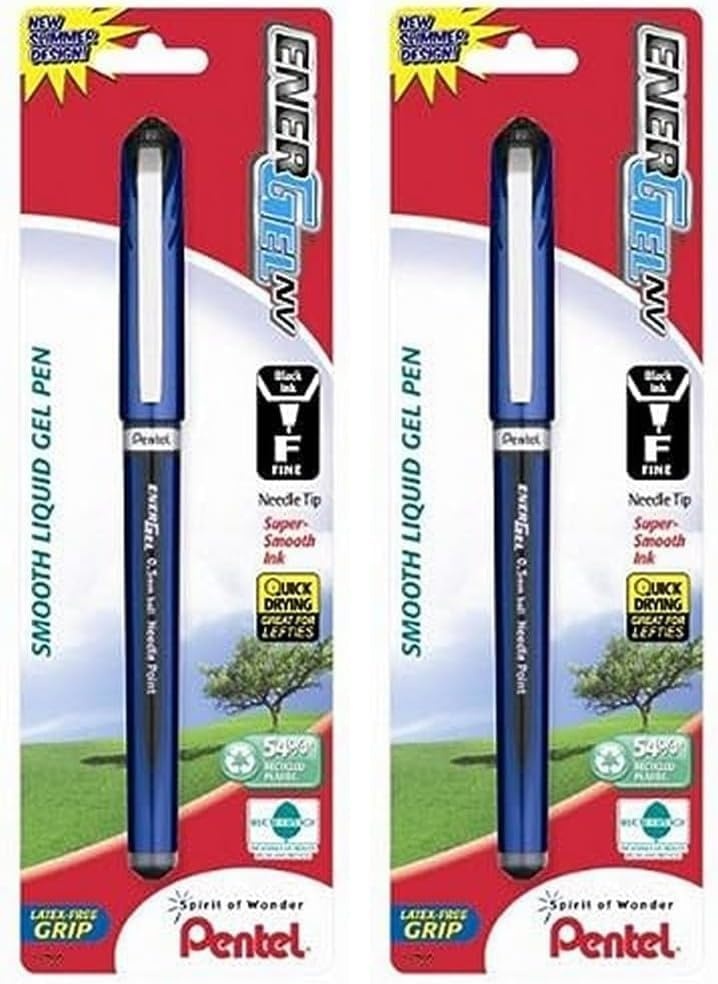 image:imagePentel ENERGEL NV Liquid Gel Pen 05mm Needle Tip Blue Ink 1 Pack BLN25BPCBlack
