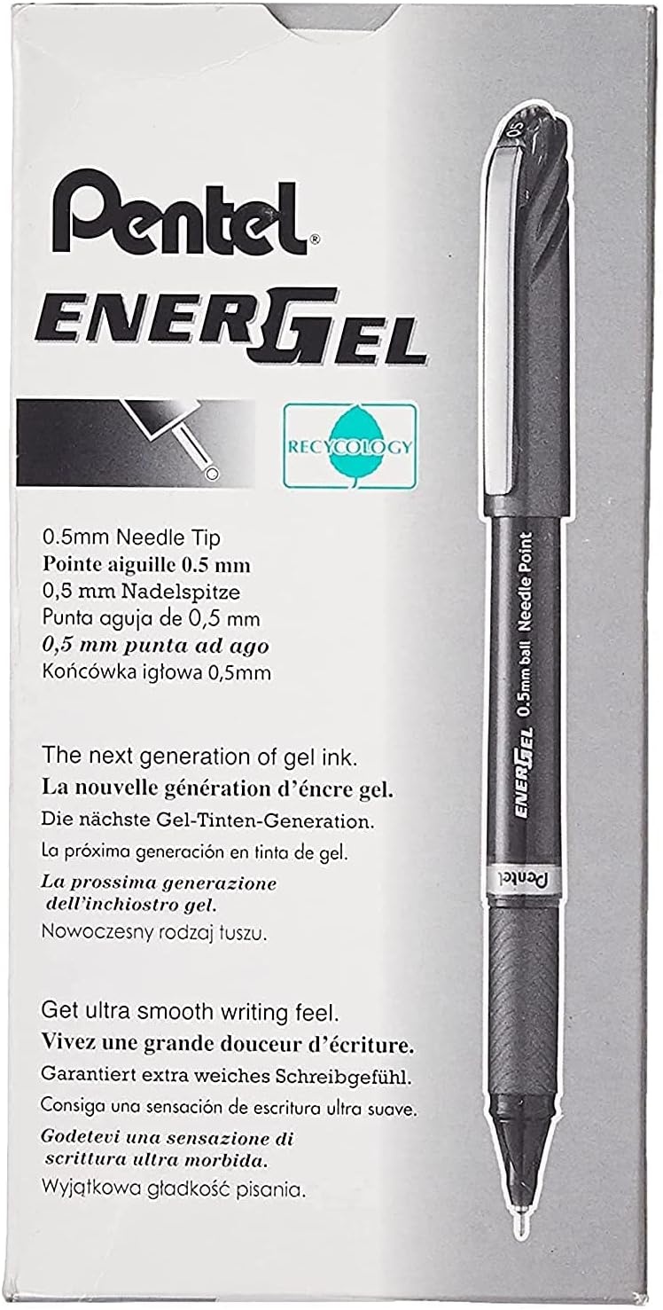 image:imagePentel ENERGEL NV Liquid Gel Pen 05mm Needle Tip Blue Ink 1 Pack BLN25BPCBlack