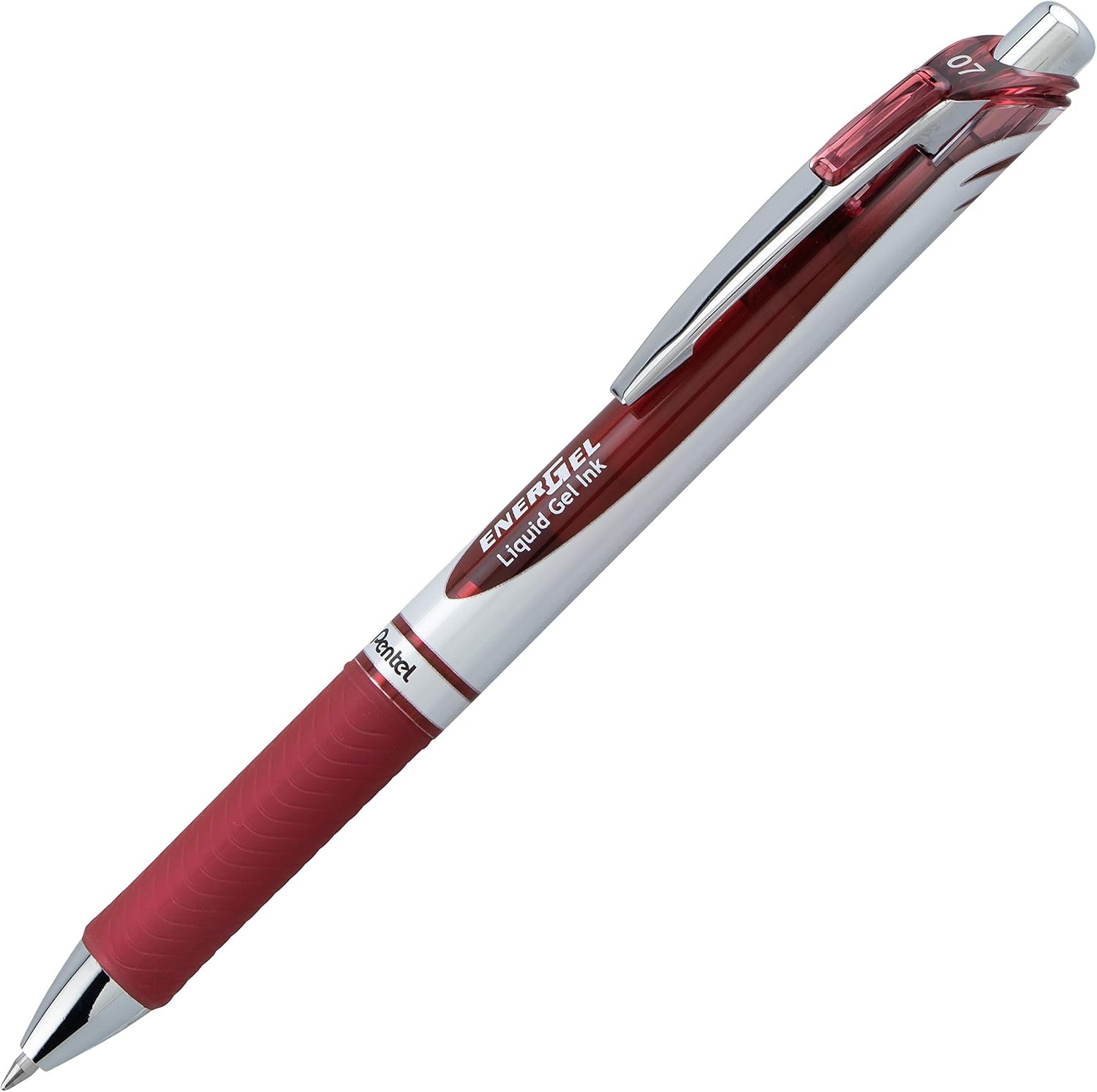 image:imagePentel EnerGel RTX Retractable Liquid Gel Ink Pen 07mm Medium line Yellow Ink Box of 12 Pens BL77GBurgundy