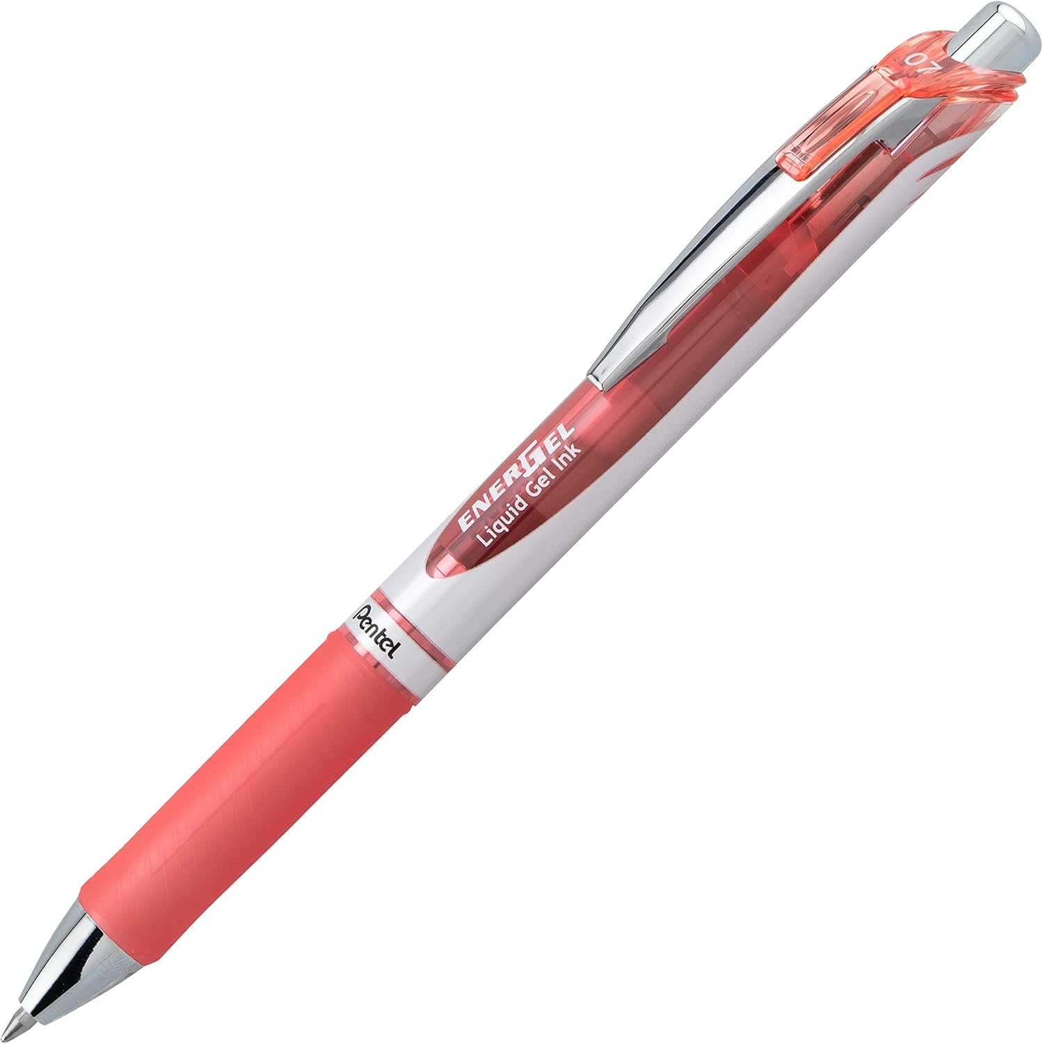 image:imagePentel EnerGel RTX Retractable Liquid Gel Ink Pen 07mm Medium line Yellow Ink Box of 12 Pens BL77GCoral Pink