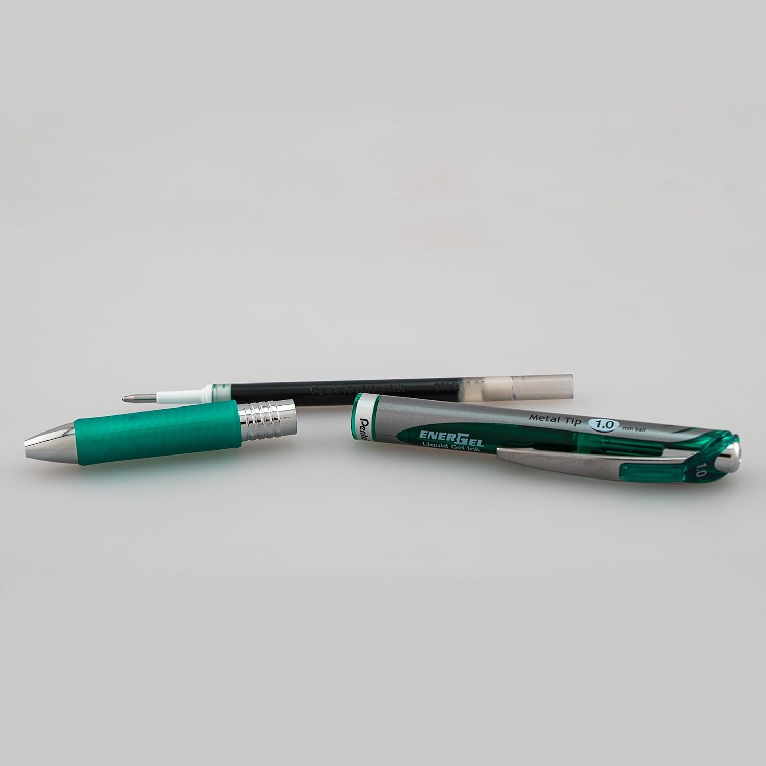 image:imagePentel Energel RTX Retractable Liquid Gel Pen Bold Line Metal Tip Blue Ink Pack of 2 BL80BP2CGreen