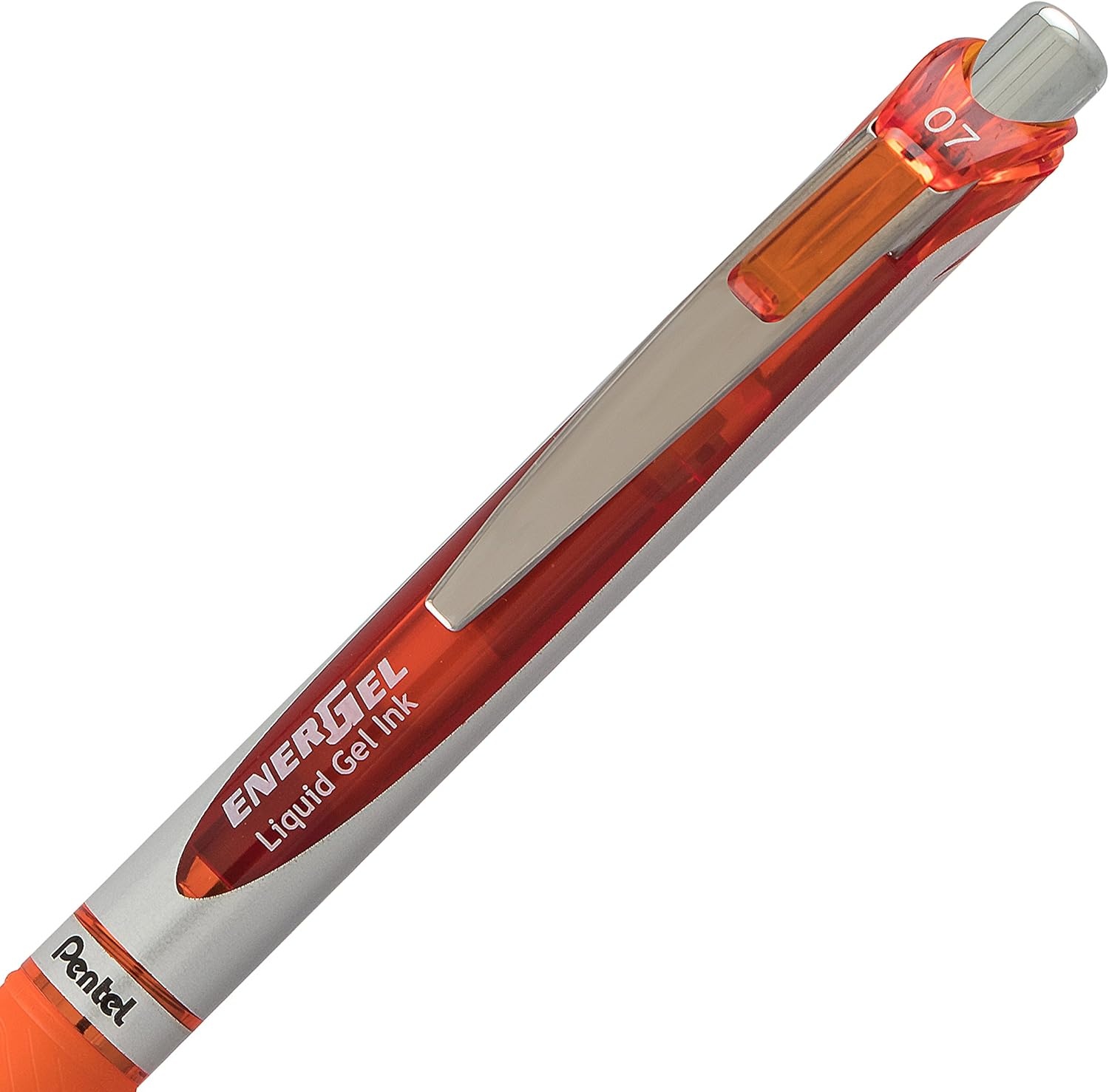image:imagePentel Energel RTX Retractable Liquid Gel Pen Bold Line Metal Tip Blue Ink Pack of 2 BL80BP2COrange