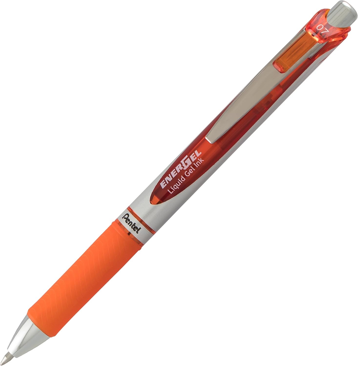 image:imagePentel Energel RTX Retractable Liquid Gel Pen Bold Line Metal Tip Blue Ink Pack of 2 BL80BP2COrange