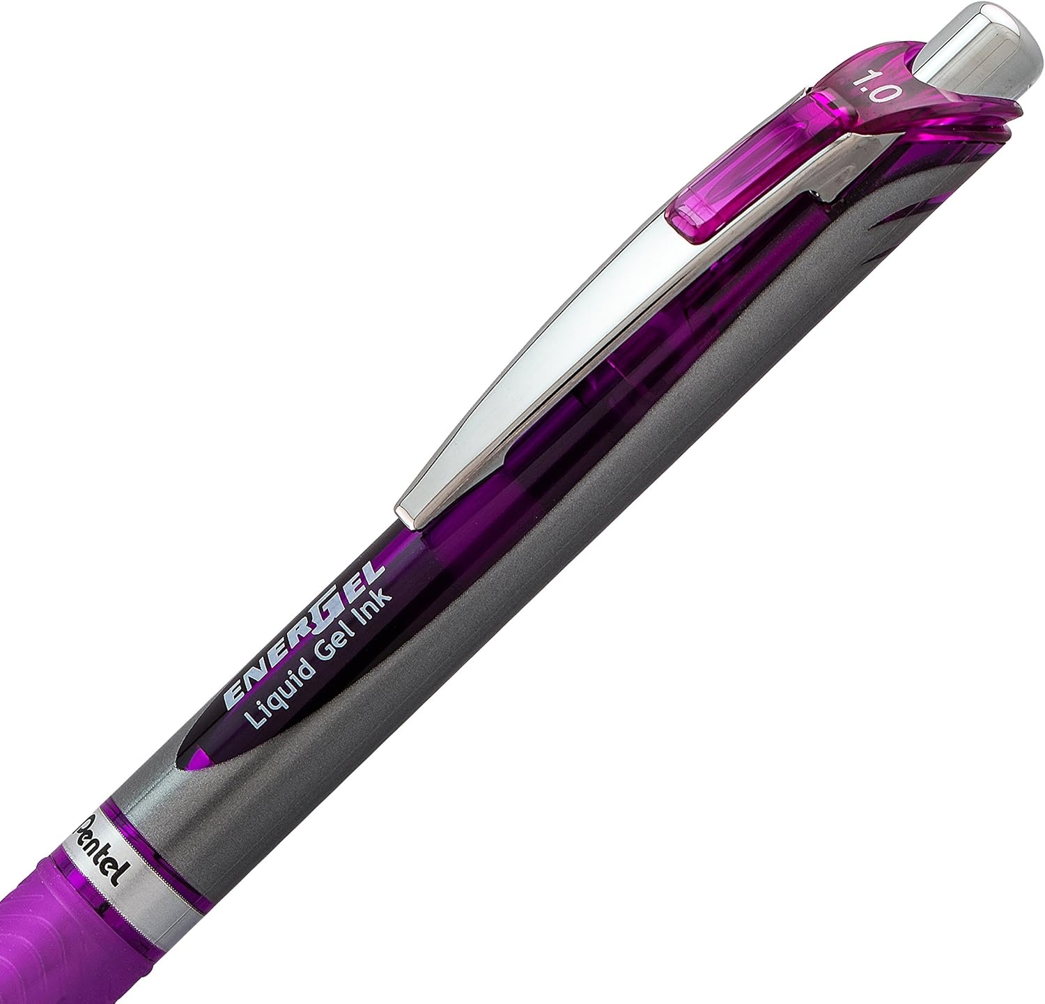 image:imagePentel Energel RTX Retractable Liquid Gel Pen Bold Line Metal Tip Blue Ink Pack of 2 BL80BP2CViolet