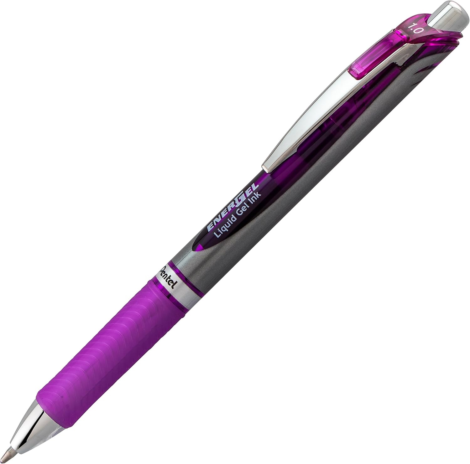 image:imagePentel Energel RTX Retractable Liquid Gel Pen Bold Line Metal Tip Blue Ink Pack of 2 BL80BP2CViolet