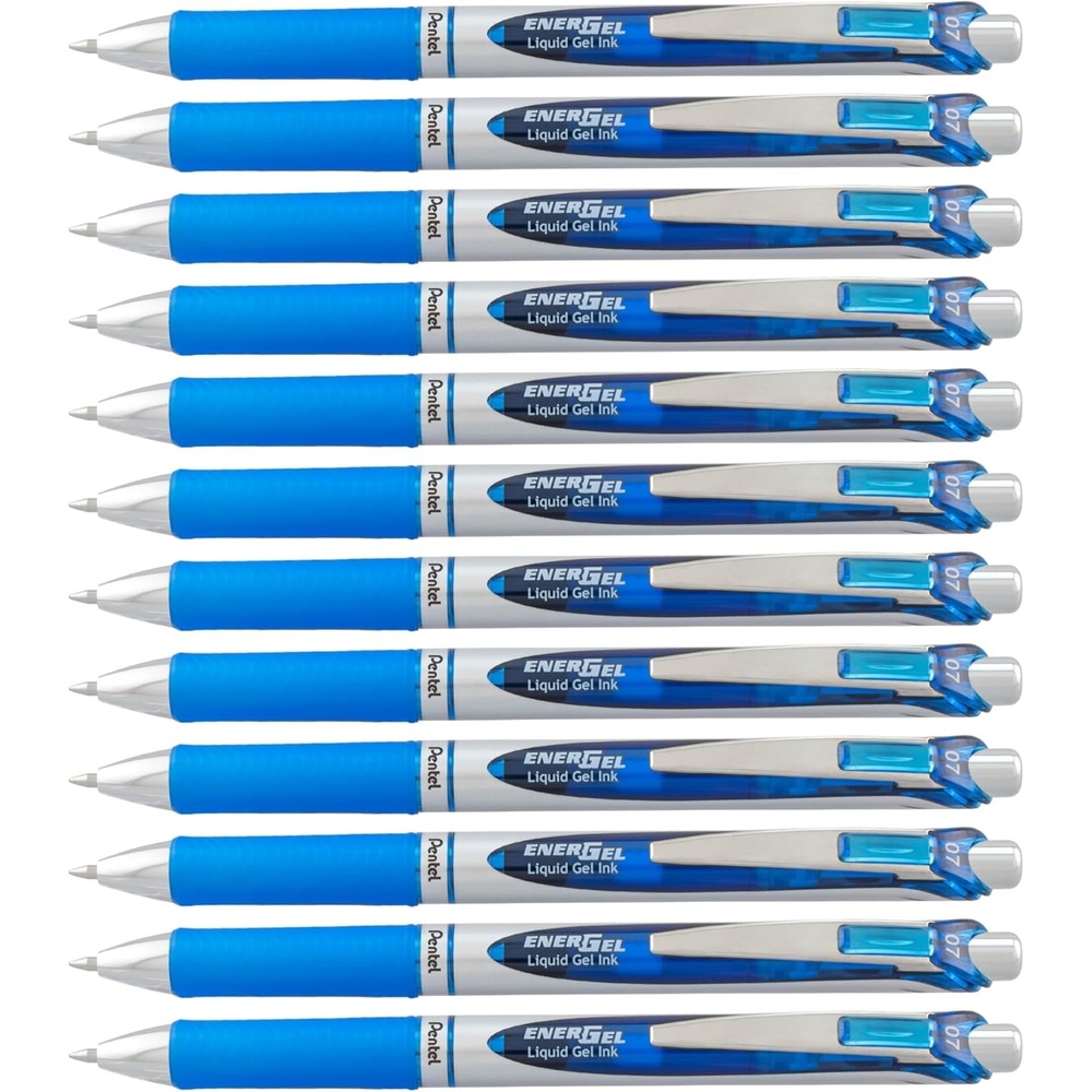 image:imagePentel EnerGel RTX Retractable Liquid Gel Ink Pen 07mm Medium line Yellow Ink Box of 12 Pens BL77GBlue