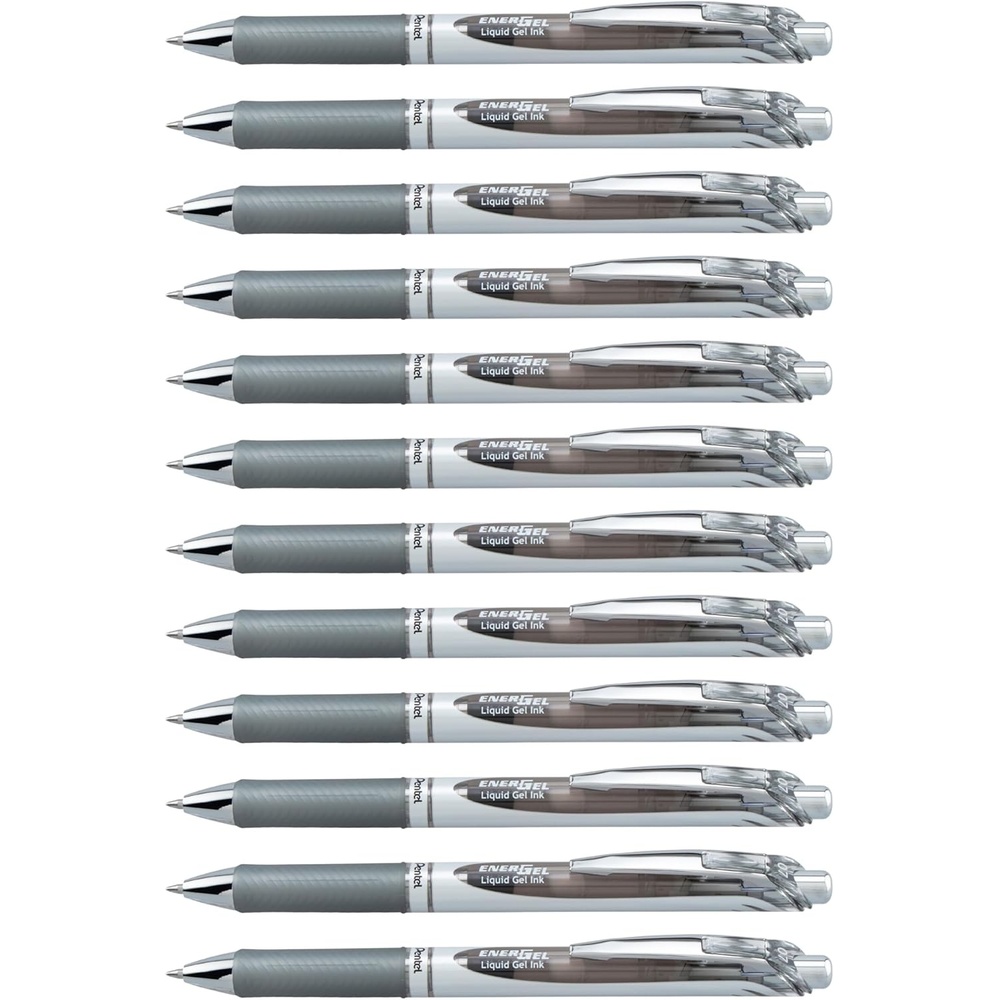 image:imagePentel EnerGel RTX Retractable Liquid Gel Ink Pen 07mm Medium line Yellow Ink Box of 12 Pens BL77GGray
