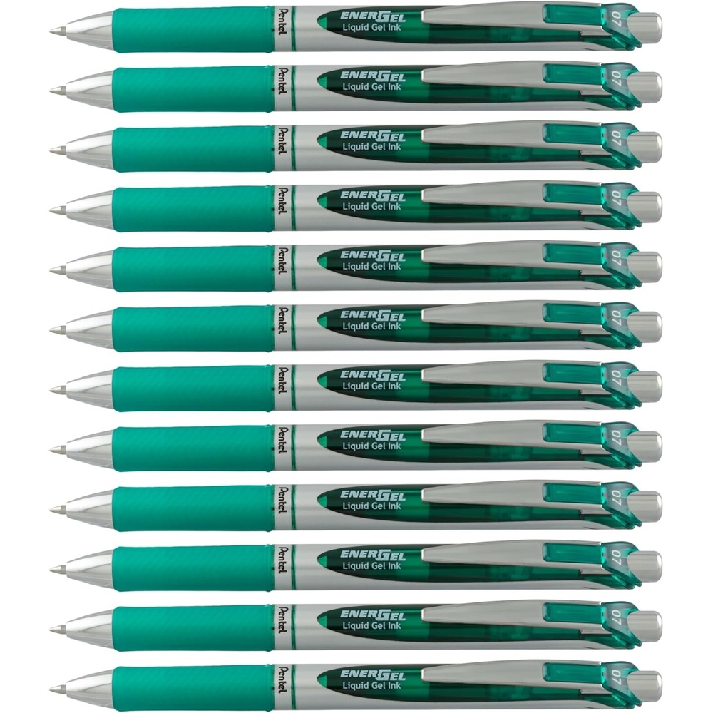 image:imagePentel EnerGel RTX Retractable Liquid Gel Ink Pen 07mm Medium line Yellow Ink Box of 12 Pens BL77GGreen