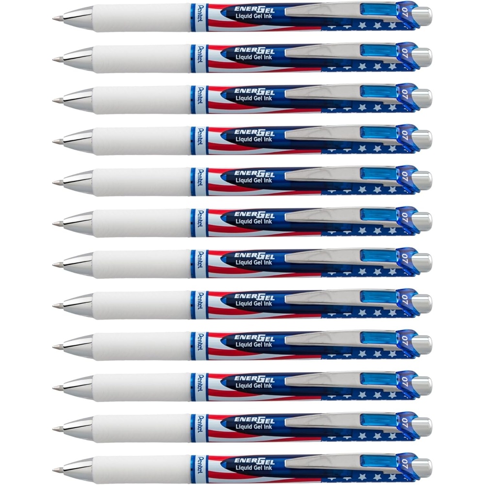 image:imagePentel EnerGel RTX Retractable Liquid Gel Ink Pen 07mm Medium line Yellow Ink Box of 12 Pens BL77GUSA Barrel Black