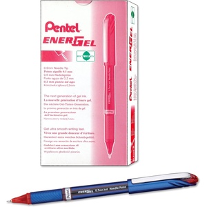 image:imagePentel ENERGEL NV Liquid Gel Pen 05mm Needle Tip Blue Ink 1 Pack BLN25BPCRed