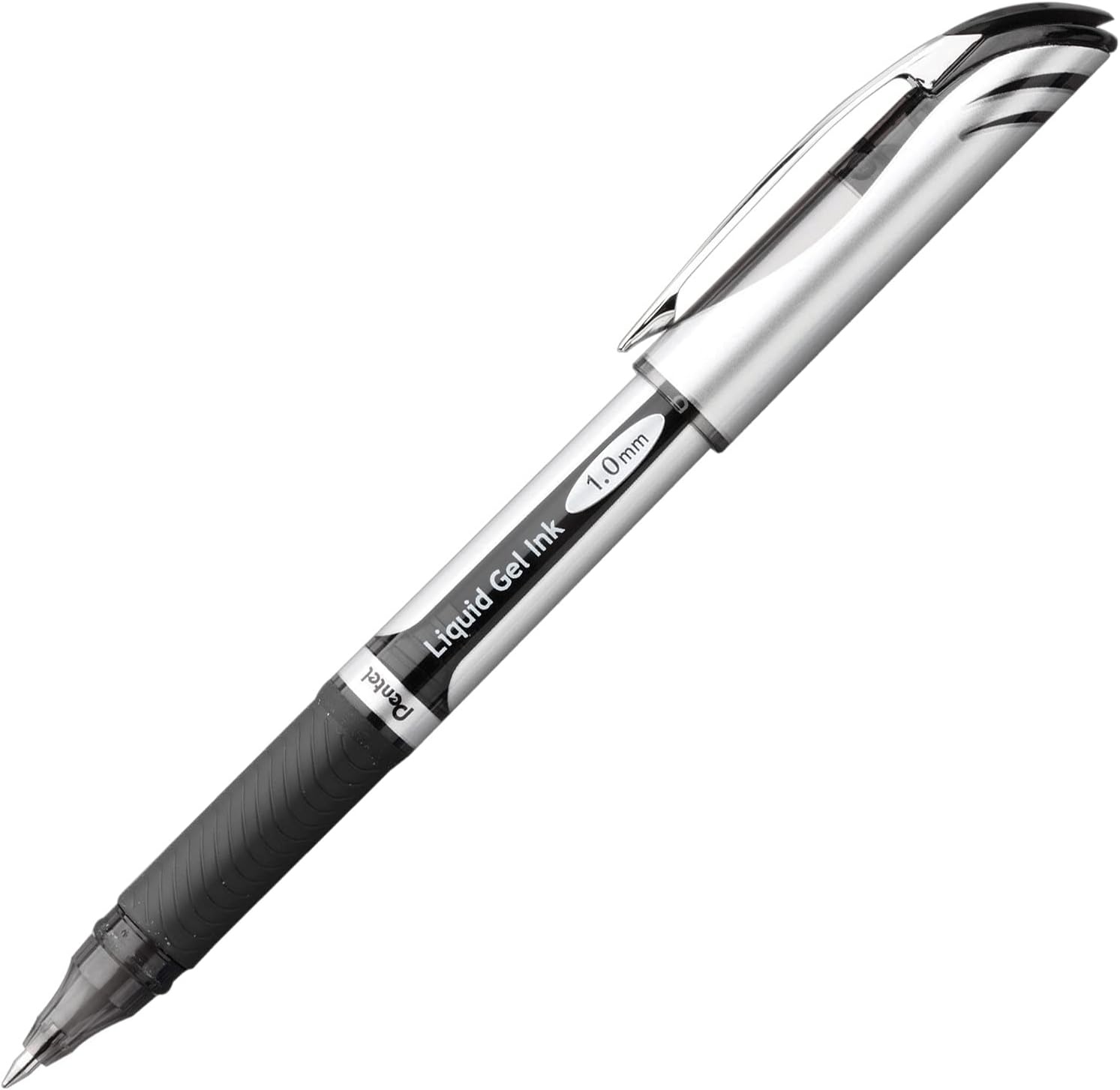 image:imagePentel ENERGEL Deluxe Liquid Gel Pen 10mm Bold Line Metal Tip Black Ink 2 Pack BL60BP2A