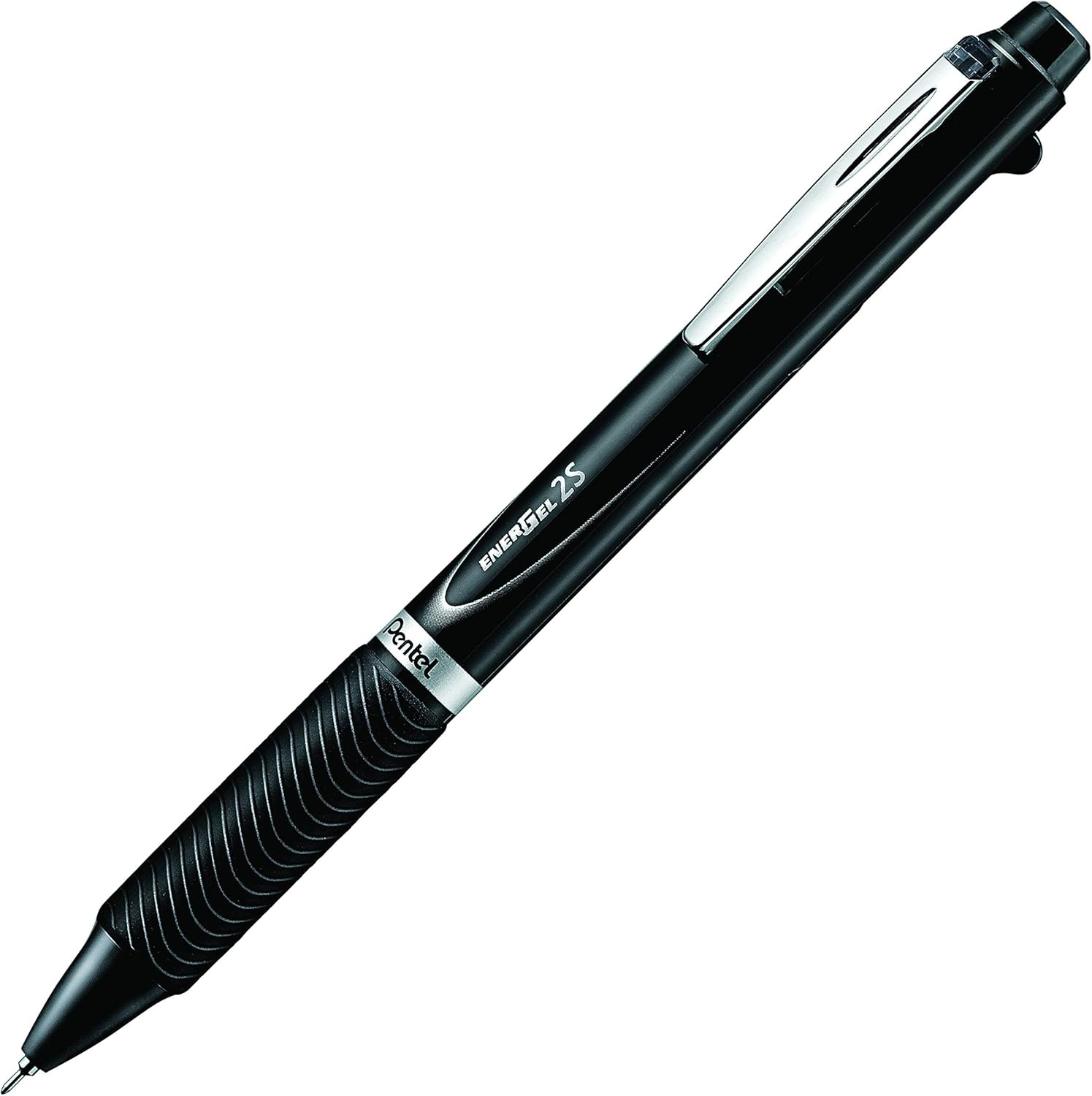 image:imagePentel EnerGel 2S MultiFunction 2Ink Pencil 05mm Fine Line BlackRed Ink05mm Pencil White Barrel BLW355WBlack