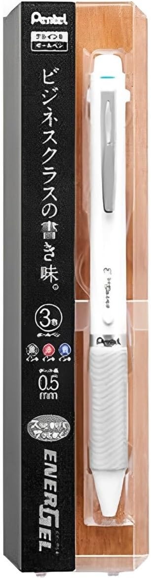 image:imagePentel EnerGel 3 MultiFunction 3Ink Gel Pen 05mm Fine Line Black Barrel BLC35AWhite