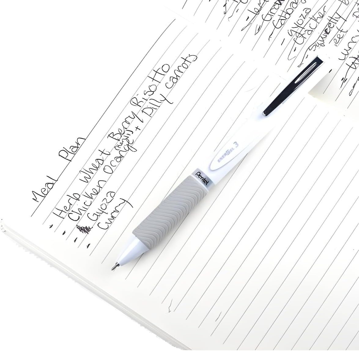 image:imagePentel EnerGel 3 MultiFunction 3Ink Gel Pen 05mm Fine Line Black Barrel BLC35AWhite