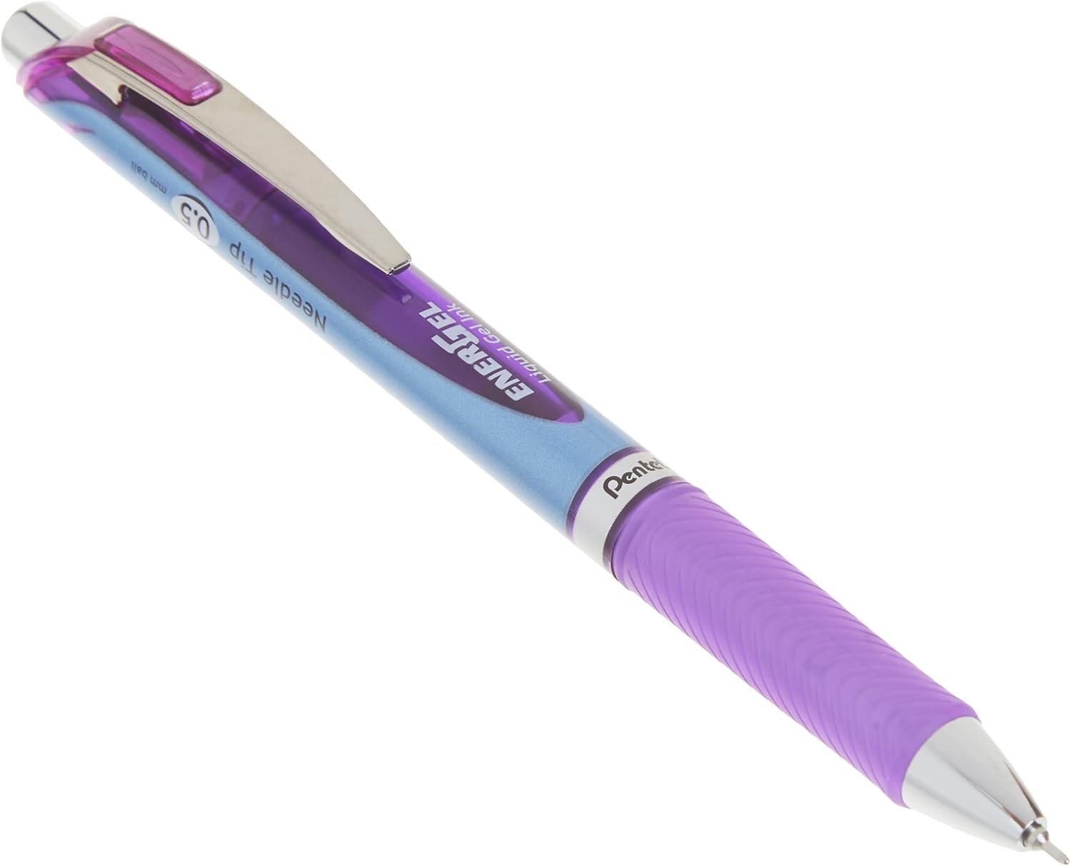 image:imagePentel EnerGel Deluxe RTX Retractable Liquid Gel Pen Medium Line Needle Tip Violet Ink Box of 12 BLN77VAssorted