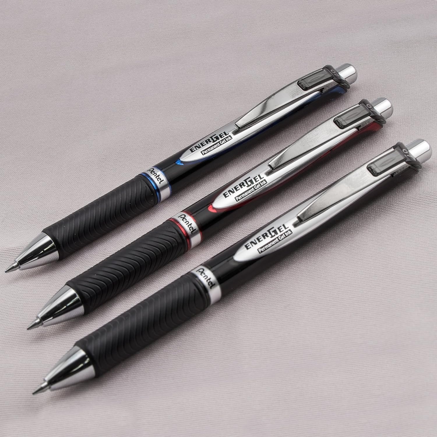 image:imagePentel EnerGel PRO Permanent Gel Pen 07mm Medium Line Red Ink Box of 12 Pens BLP77BBlack