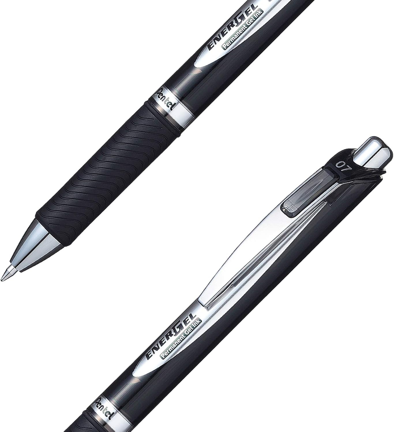 image:imagePentel EnerGel PRO Permanent Gel Pen 07mm Medium Line Red Ink Box of 12 Pens BLP77BBlack