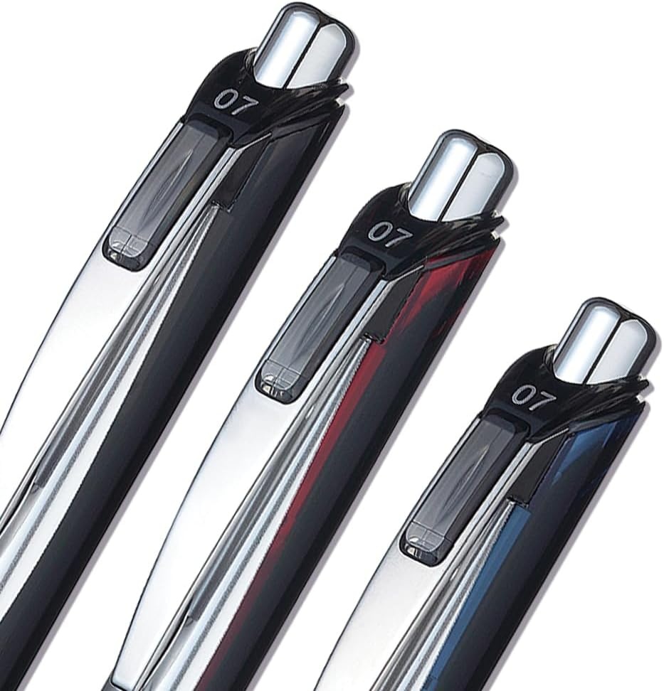 image:imagePentel EnerGel PRO Permanent Gel Pen 07mm Medium Line Red Ink Box of 12 Pens BLP77BRed