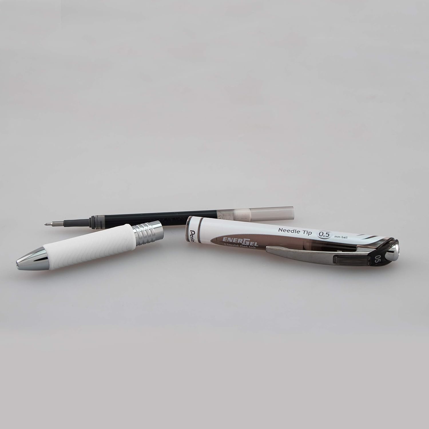 image:imagePentel EnerGel Pearl Deluxe RTX Liquid Gel Pen 05mm Fine Line Needle Tip BLN75WBP2ACBlackBlue