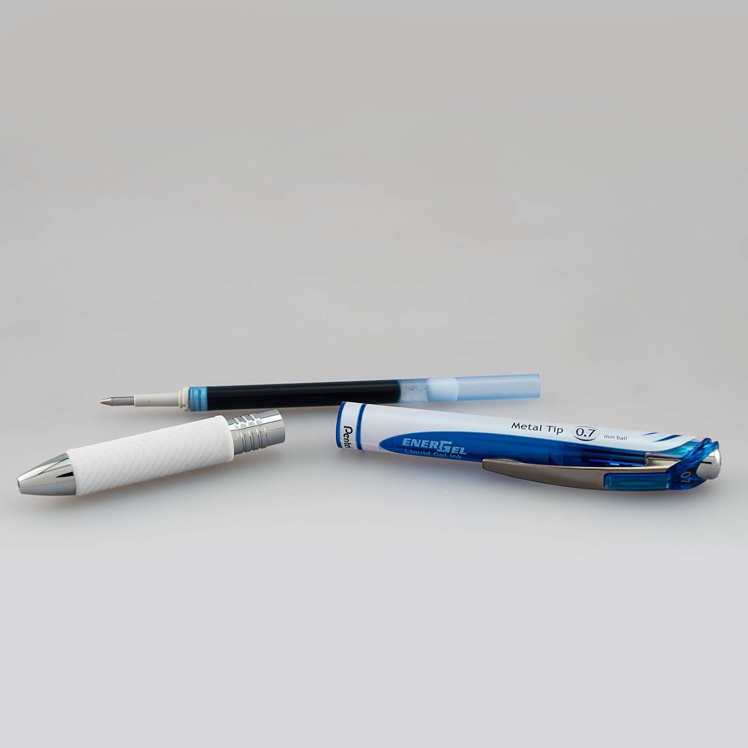 image:imagePentel EnerGel Pearl Deluxe RTX Retractable Liquid Gel Pen 07mm Accent Black Ink 2 Pack BL77WBP2ABlue