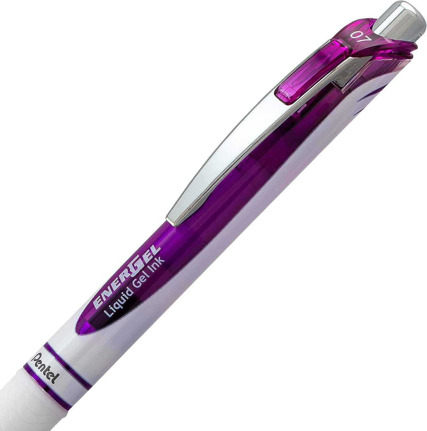 image:imagePentel EnerGel Pearl Deluxe RTX Retractable Liquid Gel Pen 07mm Accent Black Ink 2 Pack BL77WBP2APinkViolet
