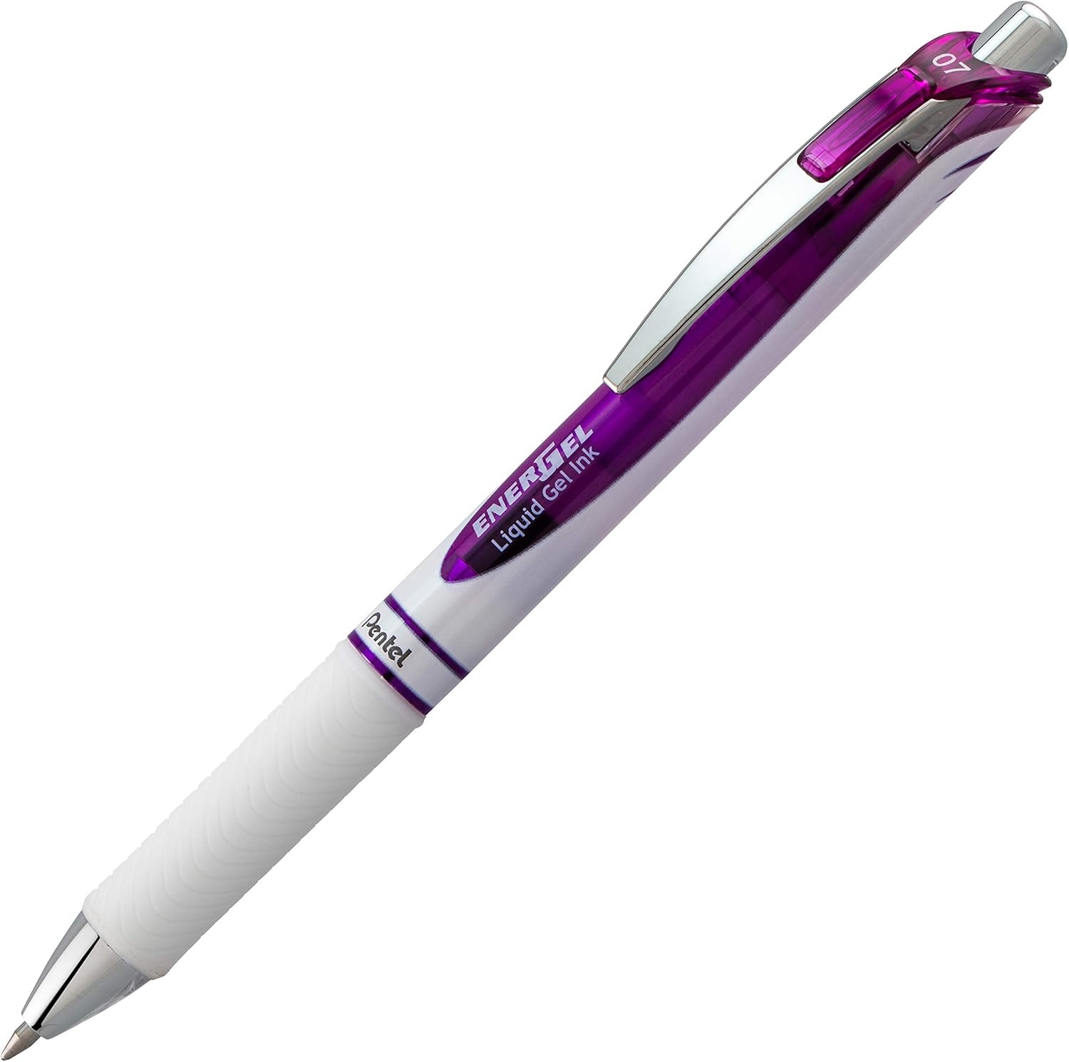 image:imagePentel EnerGel Pearl Deluxe RTX Retractable Liquid Gel Pen 07mm Accent Black Ink 2 Pack BL77WBP2APinkViolet