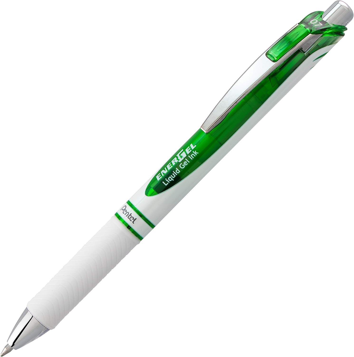 image:imagePentel EnerGel Pearl Deluxe RTX Retractable Liquid Gel Pen 07mm Accent Violet Ink Box of 12 BL77PWVLime Green