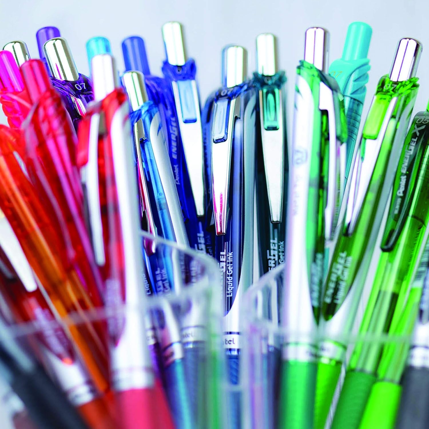image:imagePentel EnerGel Pearl Deluxe RTX Retractable Liquid Gel Pen 07mm Accent Violet Ink Box of 12 BL77PWVPink