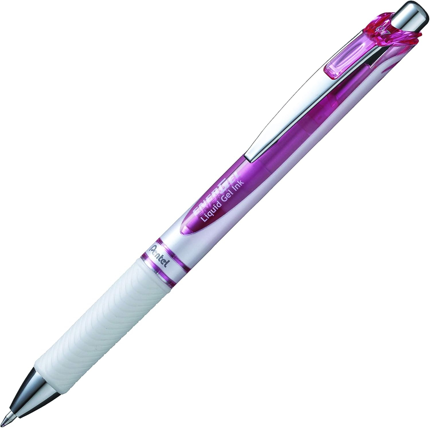 image:imagePentel EnerGel Pearl Deluxe RTX Retractable Liquid Gel Pen 07mm Accent Violet Ink Box of 12 BL77PWVPink