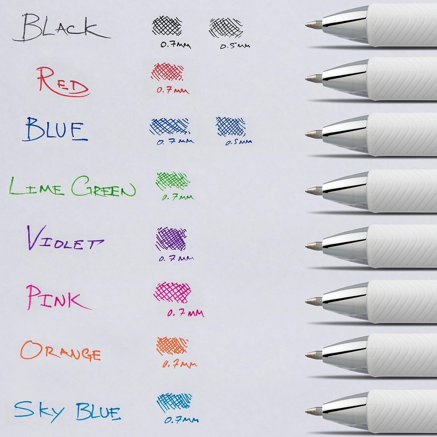 image:imagePentel EnerGel Pearl RTX Retractable Liquid Gel Pen 07mm Medium Line Needle Tip Black Ink 12 pack BLN77PWABlack