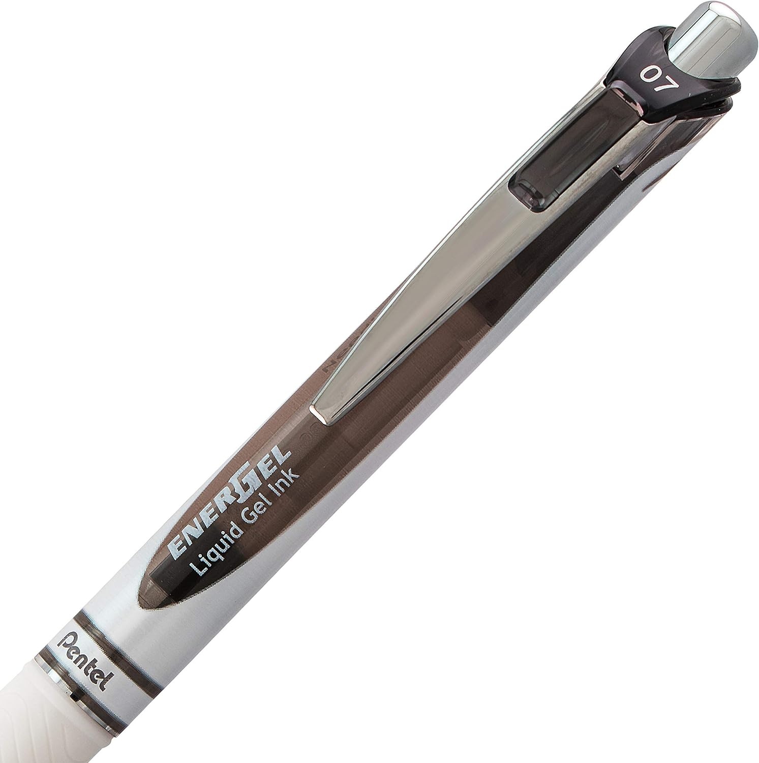 image:imagePentel EnerGel Pearl RTX Retractable Liquid Gel Pen 07mm Medium Line Needle Tip Black Ink 12 pack BLN77PWABlack