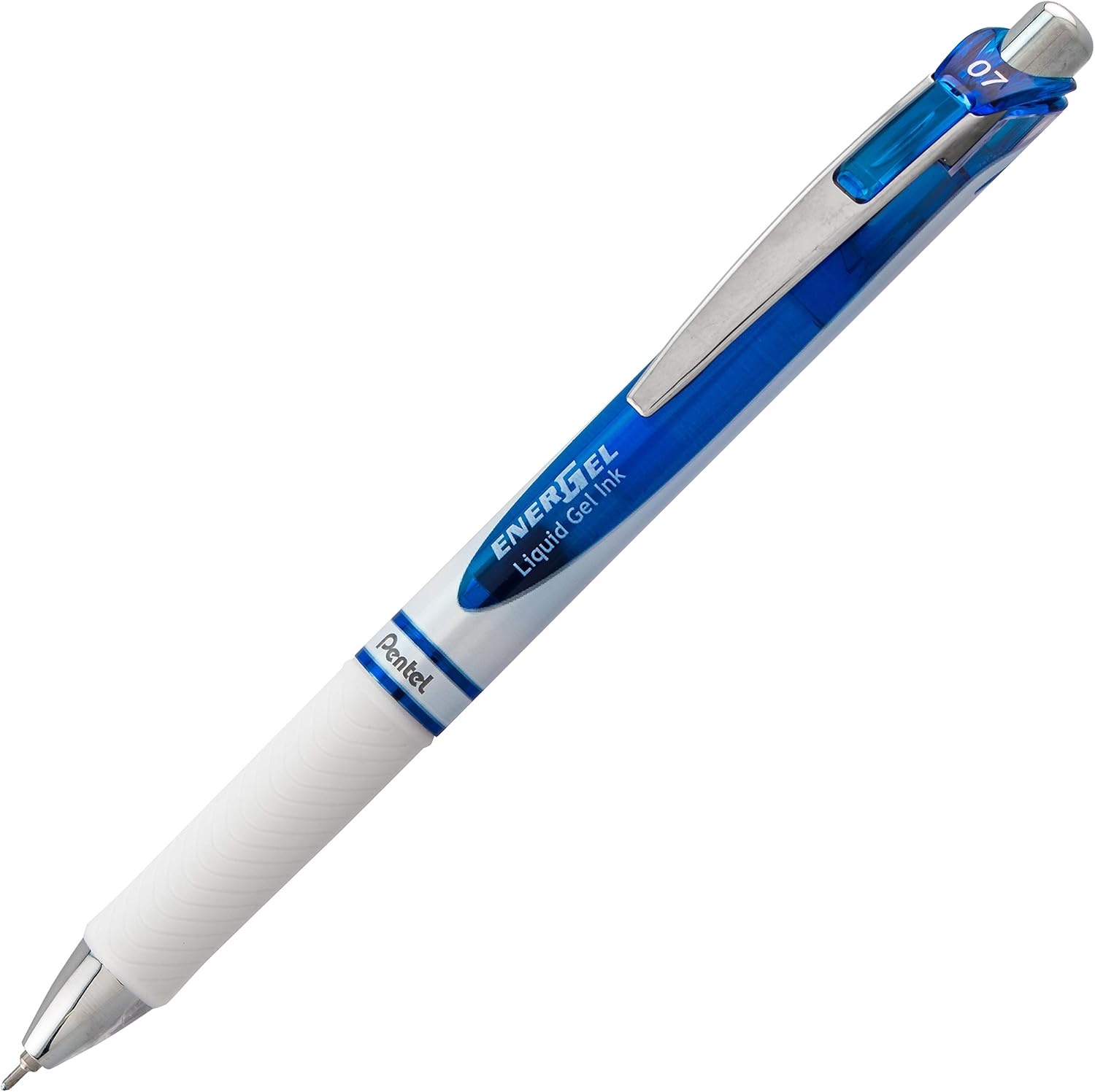 image:imagePentel EnerGel Pearl RTX Retractable Liquid Gel Pen 07mm Medium Line Needle Tip Black Ink 12 pack BLN77PWABlue