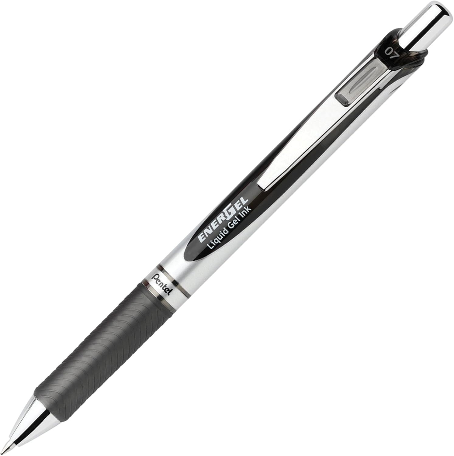 image:imagePentel EnerGel RTX Retractable Liquid Gel Pen 07mm Medium Line Metal Tip Black Ink Pack of 6 BL77BP6ABlack