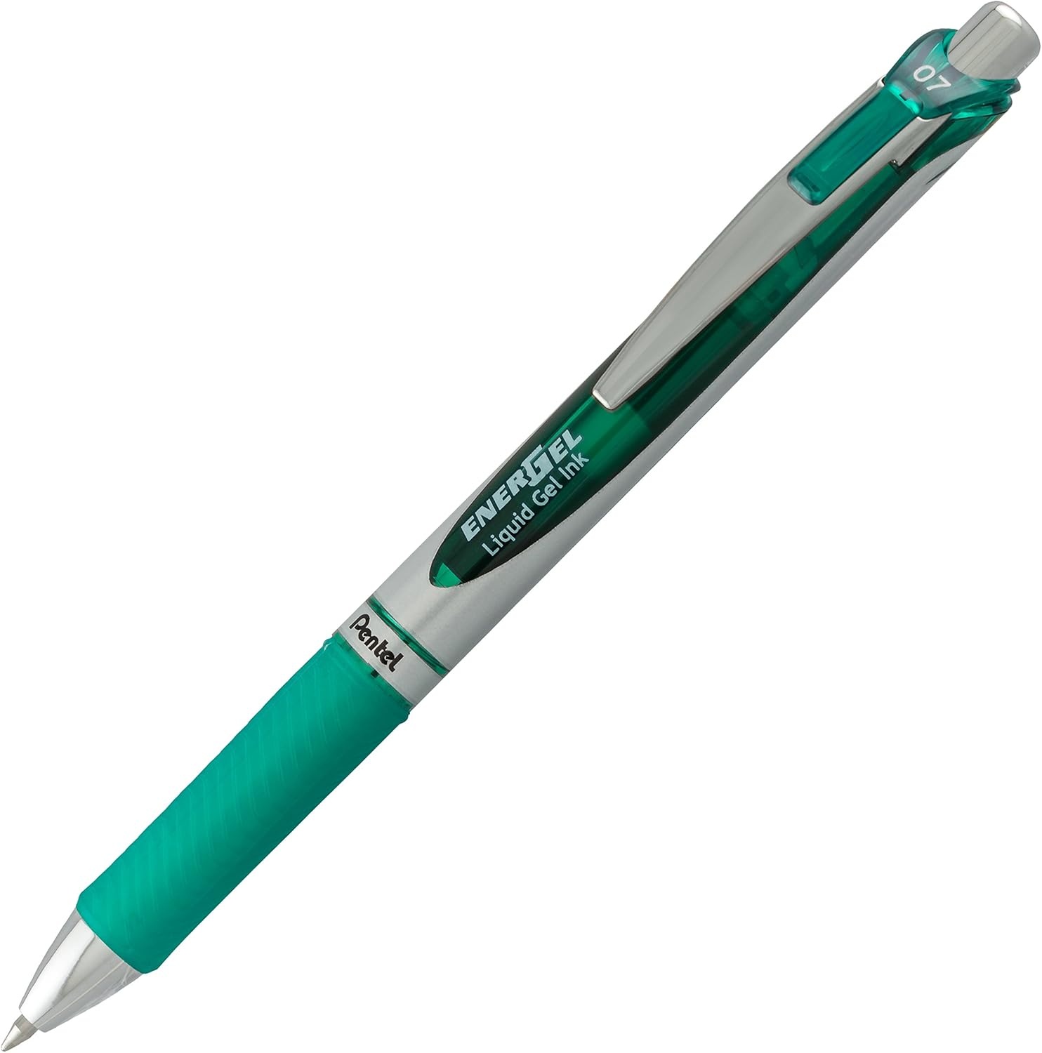 image:imagePentel EnerGel RTX Retractable Liquid Gel Pen 07mm Medium Line Metal Tip Green Ink Pack of 2 BL77BP2DGreen